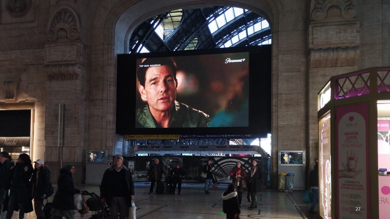 Top Gun Maverick Ad in a train station